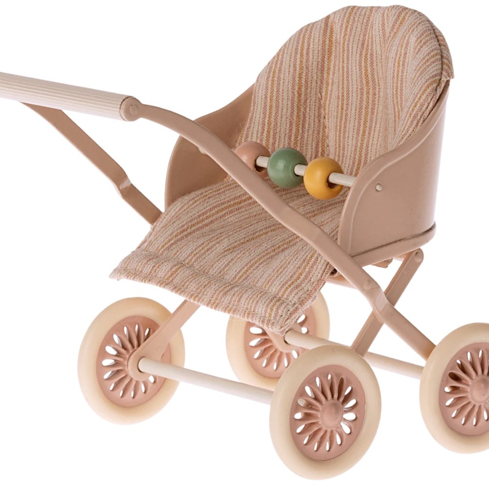 Maileg Stroller in Rose - Baby Mice NIB